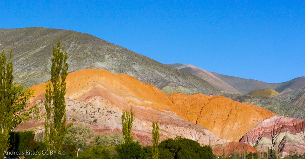photos from colorful mountains in the area of Salta