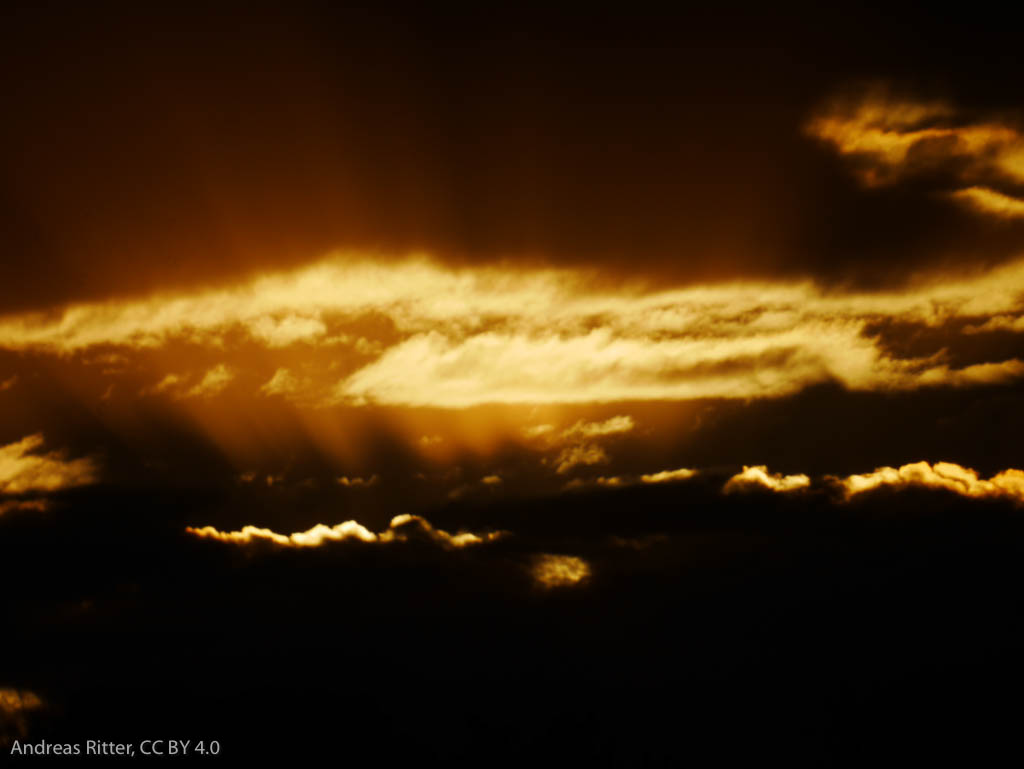 illuminated clouds