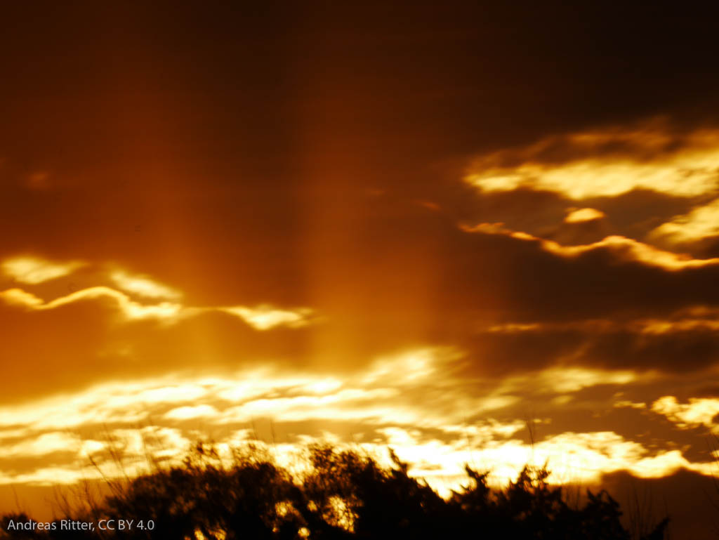 illuminated clouds